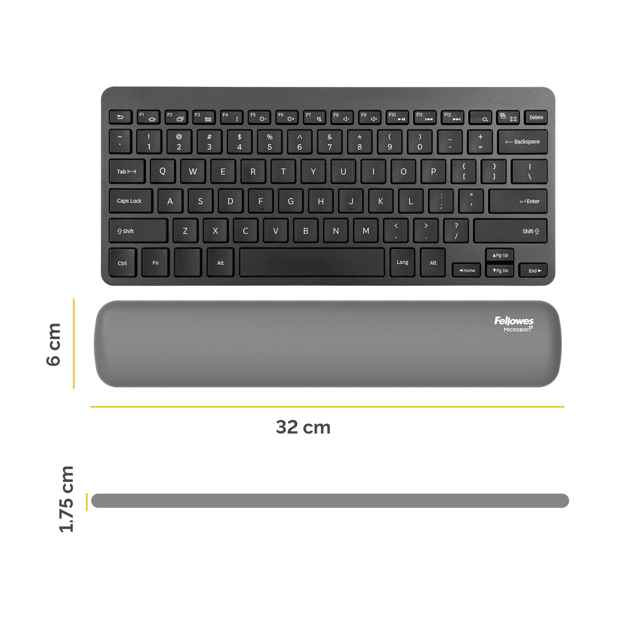 Fellowes kompakte Tastatur-Handgelenkauflage Breyta, grau-1