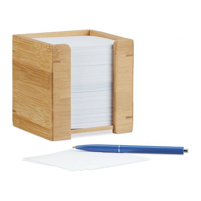RELAXDAYS - Zettelbox braun inkl. 900 Notizzettel-0