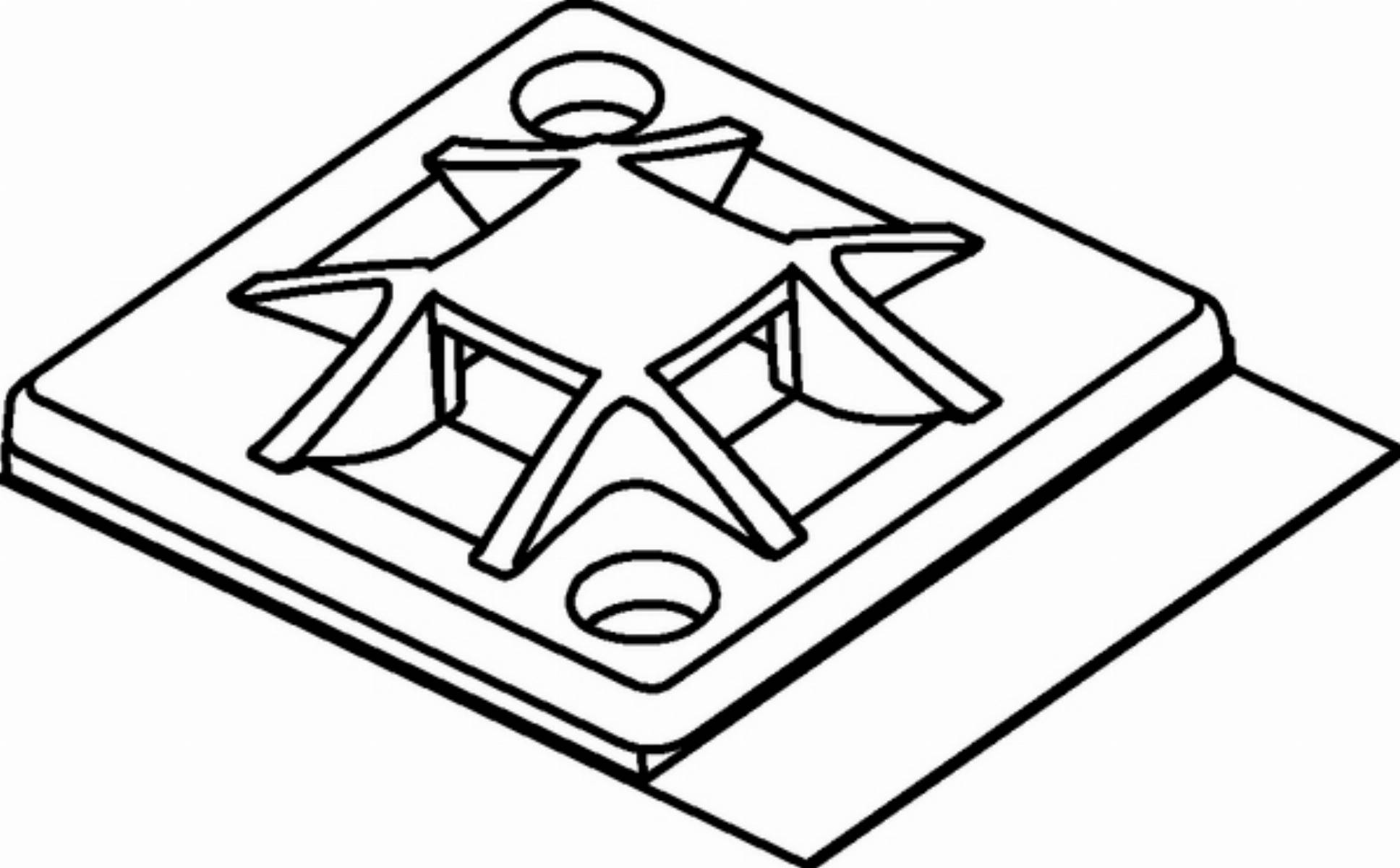 100 Stk. HellermannTyton Befestigungssockel-2