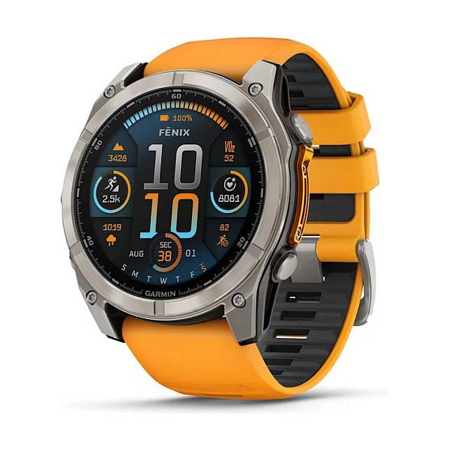 Garmin fenix 8 51mm AMOLED Graphit/Titanium Titan Silikon-Armband
