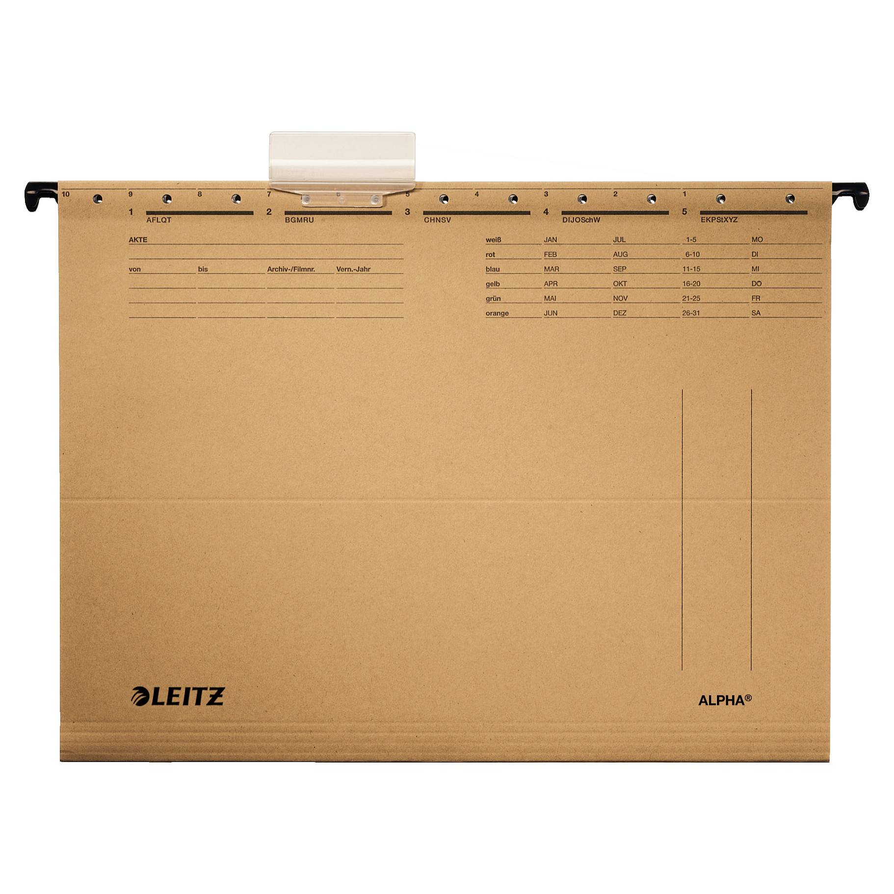 Leitz Hängemappe ALPHA 19150000 A4 oben/seitlich offen br 25 St./Pa