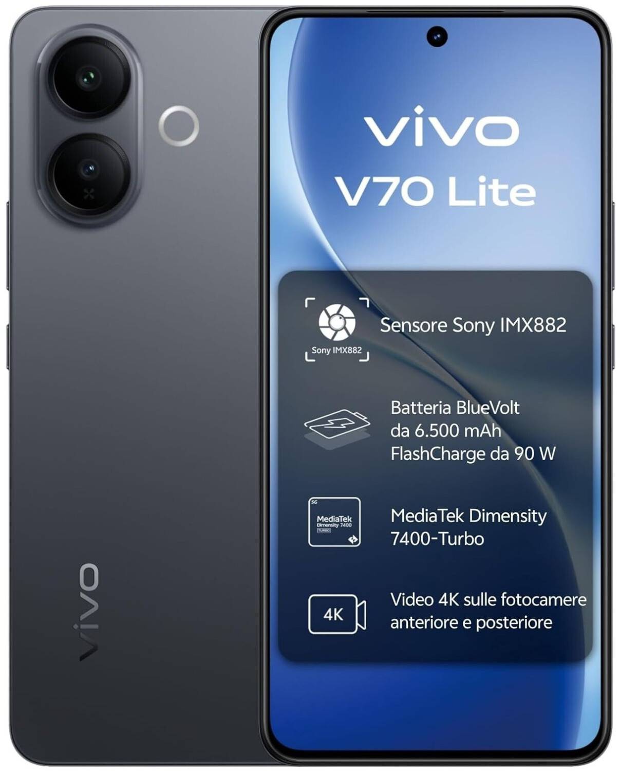 Vivo V70 Lite 5G 6GB/256GB, black (5674817)-0