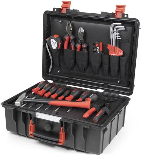 WIHA - Werkzeugkoffer Basic L mechanic schwarz/rot-0