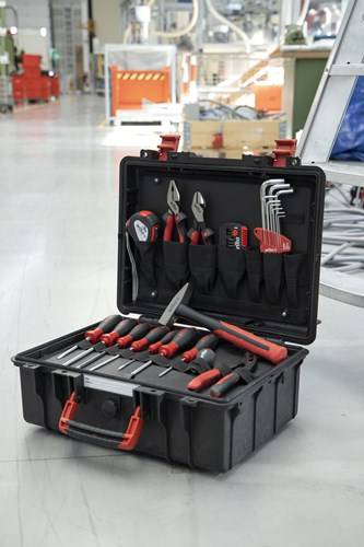WIHA - Werkzeugkoffer Basic L mechanic schwarz/rot-1
