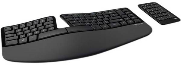 Microsoft Sculpt Ergonomic Funk Tastatur Französisch, AZERTY Schwarz