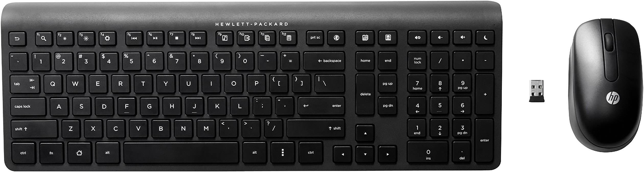 HP G1K29AA#ABF Funk Tastatur, Maus-Set Französisch, AZERTY Schwarz