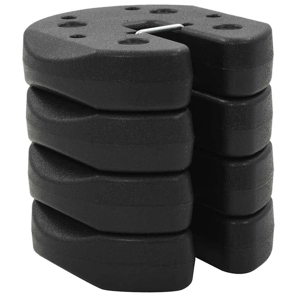 Pavillon-Gewichtsplatten 4 Stk. Schwarz 220 x 30 mm Beton-1