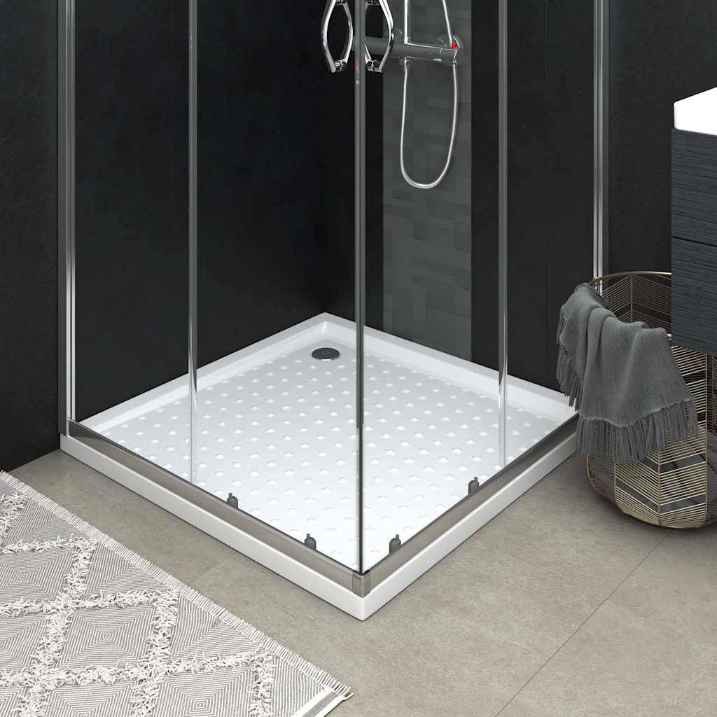 Duschwanne Anti-Rutsch Weiß 80x80x4 cm ABS
