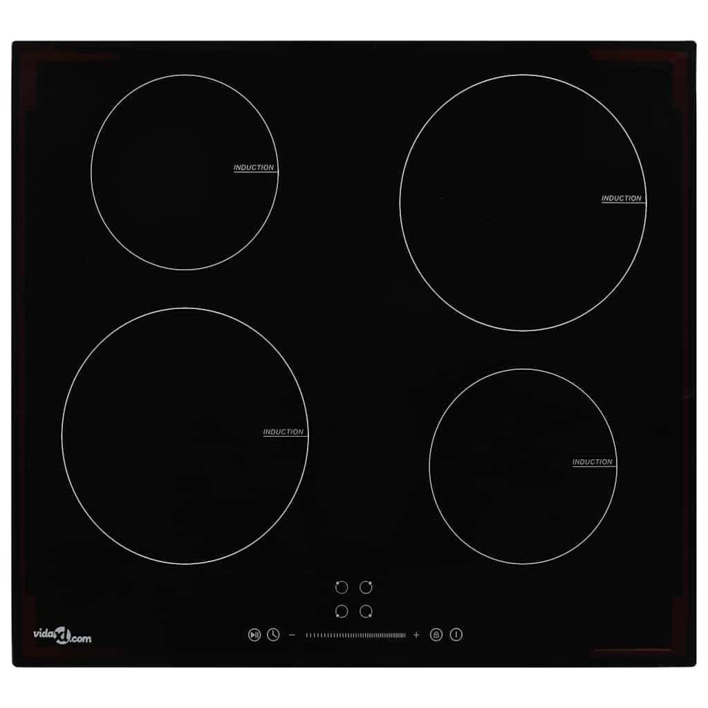 Induktionskochfeld mit 4 Brennern Touch-Bedienfeld Glas 7000 W