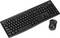 Kabellose schwarze Tastatur und Maus-Set von Logitech, zur computergestützten Eingabe. Ideal für ergonomisches Arbeiten.