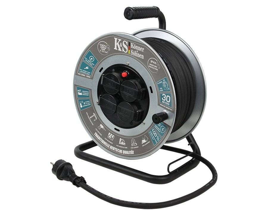 Preisbild für Könner & Söhnen Kabeltrommel KS CRM-30M, 30 m, 3x2,5 mm², 3600 W, IP44