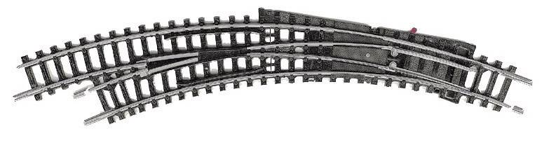T14956 N Minitrix Gleis Bogenweiche, links 42 ° 194.6 mm, 228.2 mm 1 St.