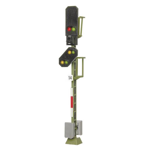 Thumbnail - Viessmann Modelltechnik 4014 H0 Lichtsignal mit Vorsignal Blocksignal Fertigmodell DB