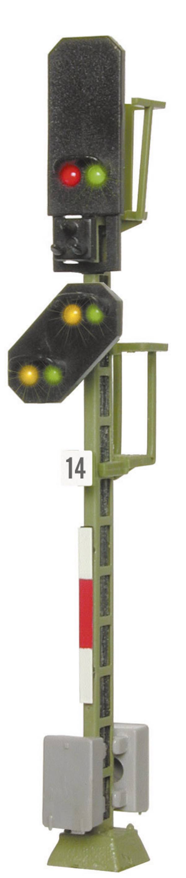 Viessmann Modelltechnik 4014 H0 Lichtsignal mit Vorsignal Blocksignal Fertigmodell DB