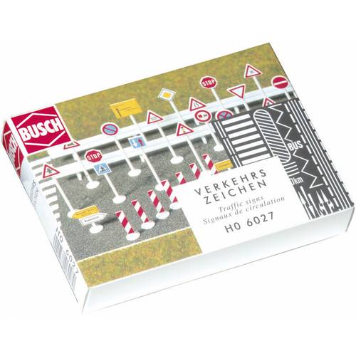 Busch 6027 H0 Set Verkehrszeichen Bausatz