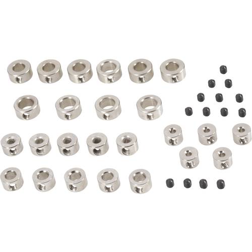 Modelcraft Stellring-Sortiment Passend für Welle (Details): 2 mm, 3 mm, 4 mm, 5 mm, 6 mm Außen-Durchmesser: 7 mm, 8 mm, ...