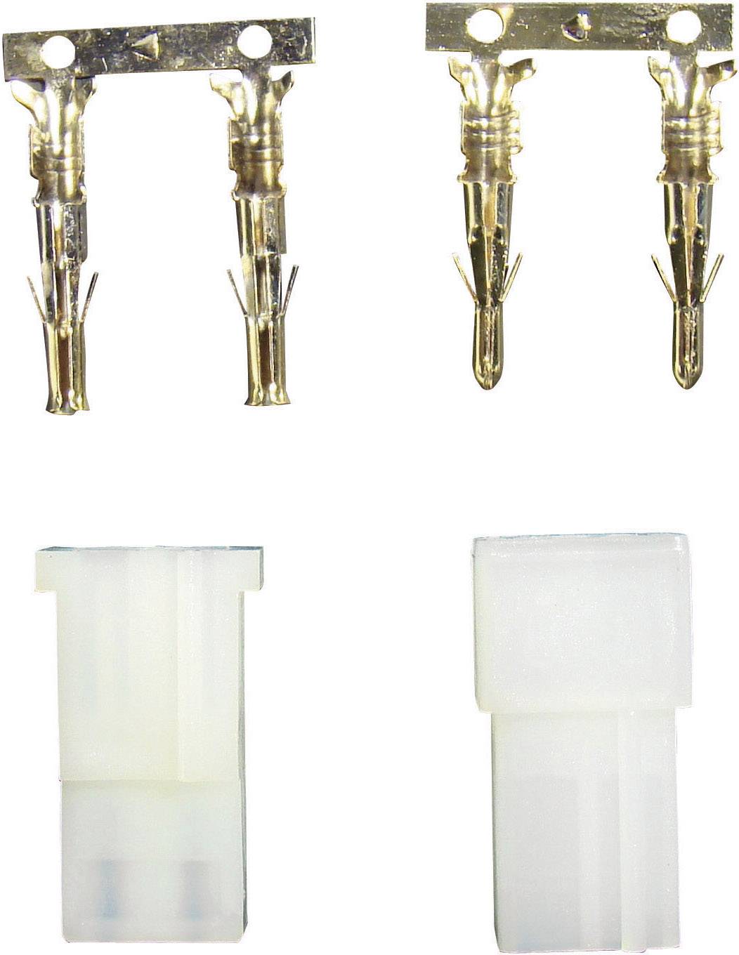 Modelcraft 223987 Akku Stecker, Akku Buchse AMP vergoldet 1 Paar-1