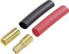 Modelcraft 71251+SRRT/SW Akku Stecker, Akku Buchse 5.5 mm vergoldet 1 Paar