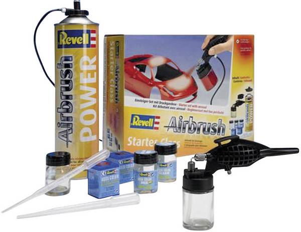 Revell Starter Class 39196 Airbrush-Einsteiger-Set mit Druckluftdose Single Action