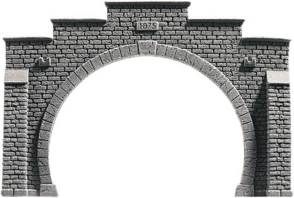 NOCH 34852 PROFI plus N Tunnel-Portal 2gleisig Hartschaum-Fertigmodell, Bemalt