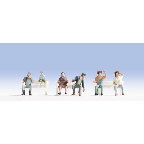 NOCH H0 Figuren Traktorfahrer (ohne Bänke). 15628 Bemalt, Sitzend