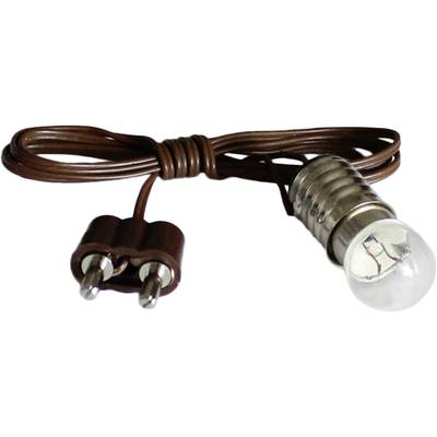 LED-Lämpchen mit Fassung, Kabel, Stecker und Reflektor 3,5 Volt E10, Krippenbeleuchtung