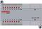 Ein Decoder S88 von Märklin Digital mit nummerierten Anschlussklemmen. Pfeile zeigen Eingangs- und Ausgangsrichtung an.