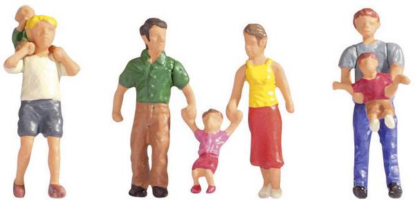 NOCH H0 Eltern und Kinder 15592  Bemalt, Stehend