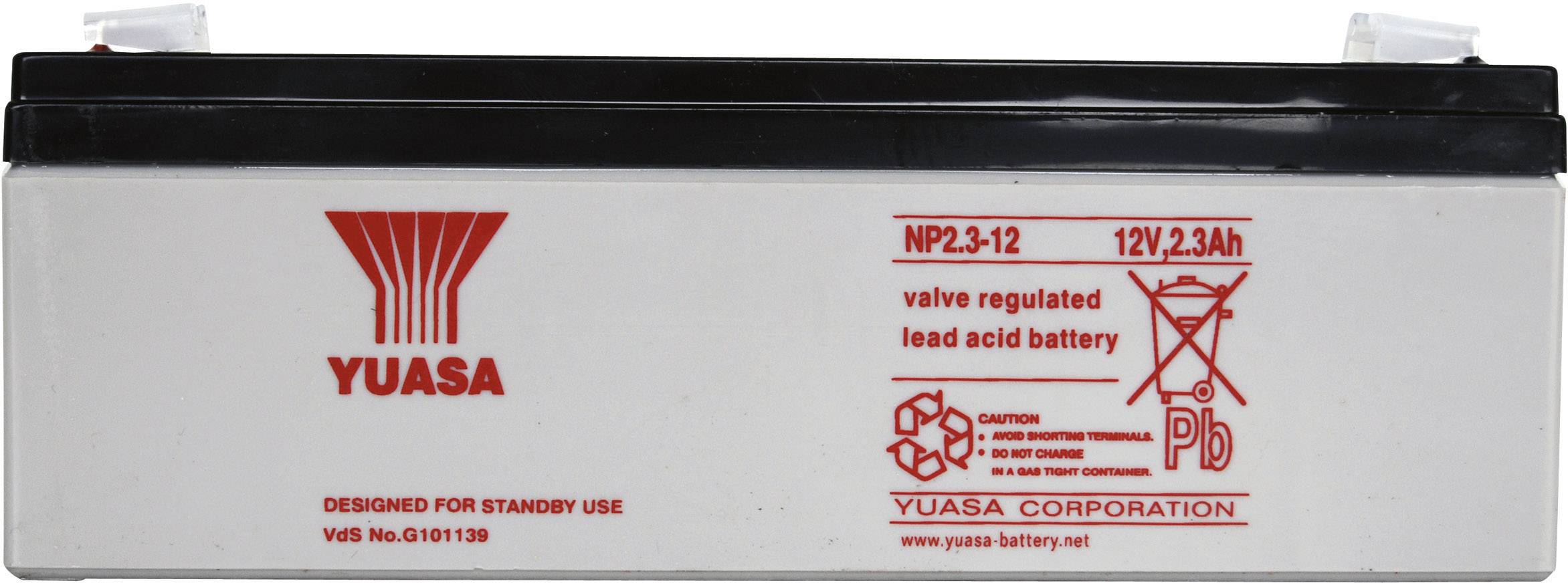 YUASA Bleiakku 12 V 2.3 Ah Yuasa NP2.3-12 NP2.3-12 Blei-Vlies (AGM) (B x H x T) 178 x 64 x 34 mm Fla