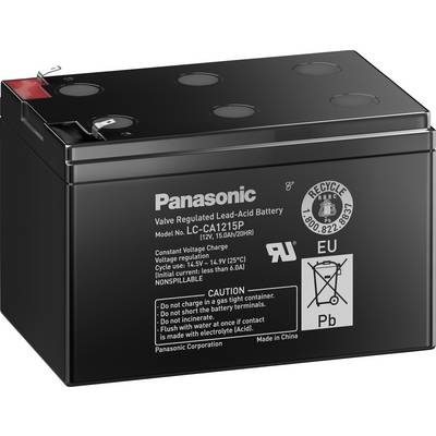 Panasonic LC-CA1215P1 Cyclic PB Blei Akku 12 Volt 15Ah zyklenfeste Ausführung, Cyclic, 151 x 98 x 100mm-0