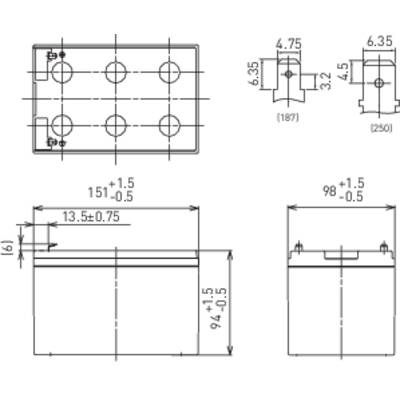 Panasonic LC-CA1215P1 Cyclic PB Blei Akku 12 Volt 15Ah zyklenfeste Ausführung, Cyclic, 151 x 98 x 100mm-2