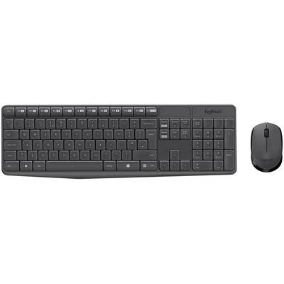 Logitech Desktop MK235 Funk Tastatur, Maus-Set  Schweiz, QWERTZ, Windows® Schwarz