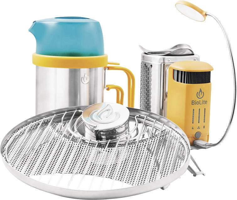 BioLite Camping Kocher Campstove 2 Family Bundle Kocher Pot Grill und LED-Leuchte