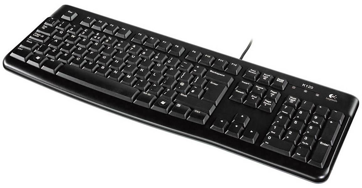 Logitech K120 Business CH-Layout USB Tastatur Schweiz, QWERTZ Schwarz-1