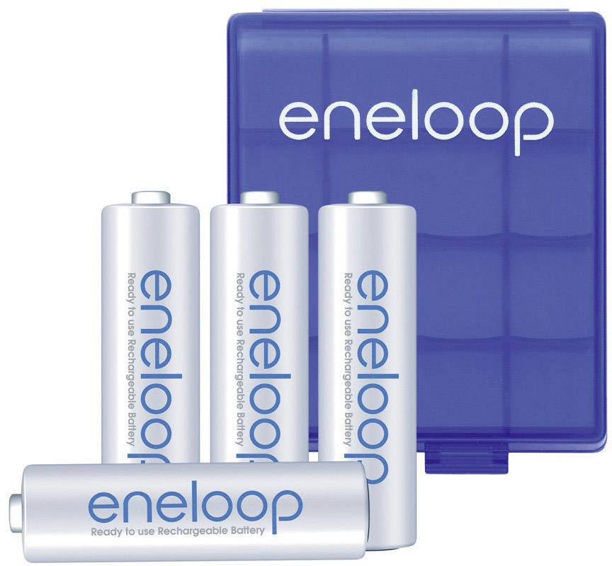 Sanyo eneloop + Box, HR06 Mignon (AA)-Akku NiMH 2000 mAh 1.2 V 1 Set