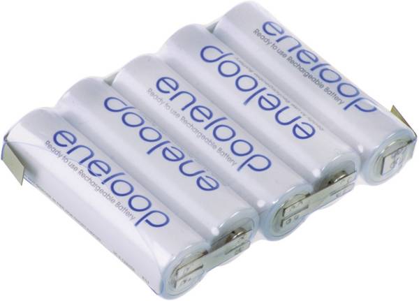 Panasonic BK3-MCCF Akkupack 5x Mignon (AA) Z-Lötfahne NiMH 6 V 1900 mAh