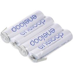 Akupack - sada nabíjacích batérií Ni-MH 4 micro (AAA) spájkovacia špička v tvare Z Panasonic eneloop Reihe F1x4 126872, 750 mAh, 4.8 V