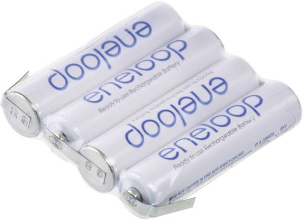 Panasonic eneloop Reihe F1x4 Akkupack 4x Micro (AAA) Z-Lötfahne NiMH 4.8 V 750 mAh