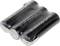 Drei schwarze Eneloop Pro-Akkus, nebeneinander angeordnet, mit der Aufschrift 'High Capacity Ready to Use Rechargeable Battery'.