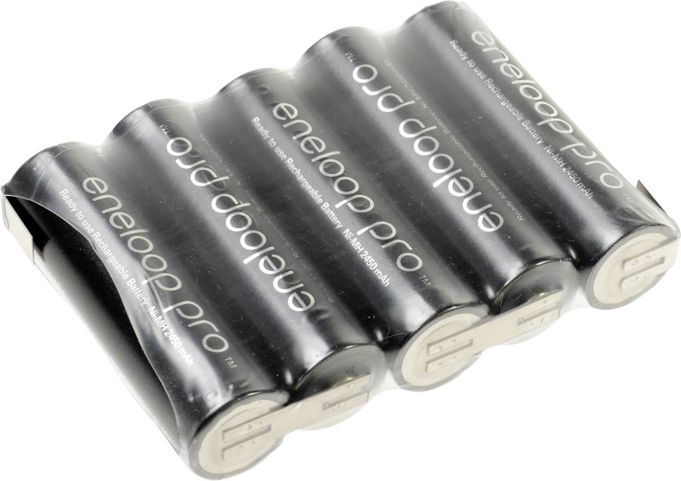 Pacco batteria 5x Stilo (AA) Panasonic eneloop Pro F1x5 linguette a saldare a Z NiMH 6 V 2450 mAh