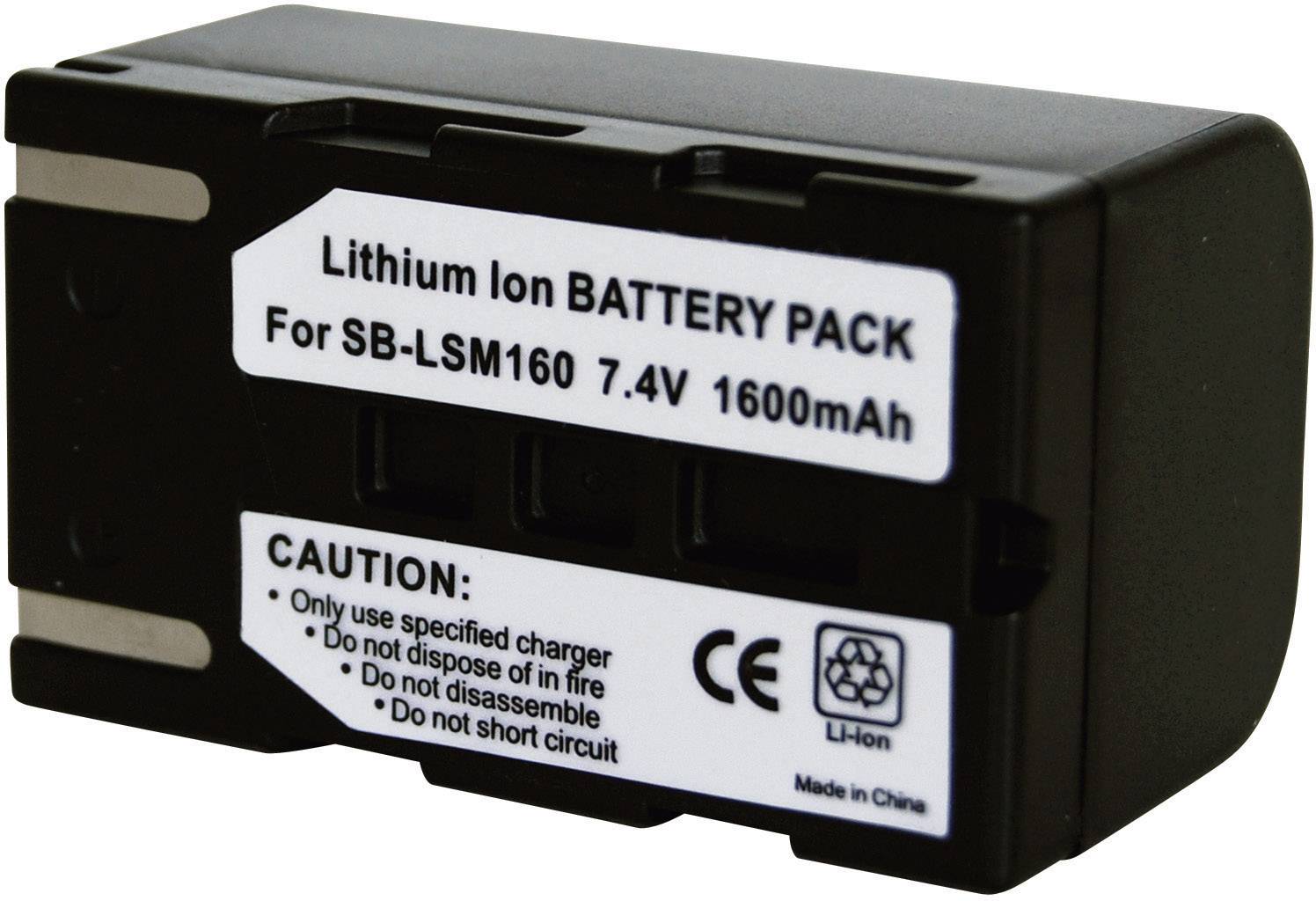 Conrad energy 252121 Kamera Akku ersetzt Original Akku SB Schnell Ladegerät passend für Samsung SB LSM80, LSM160