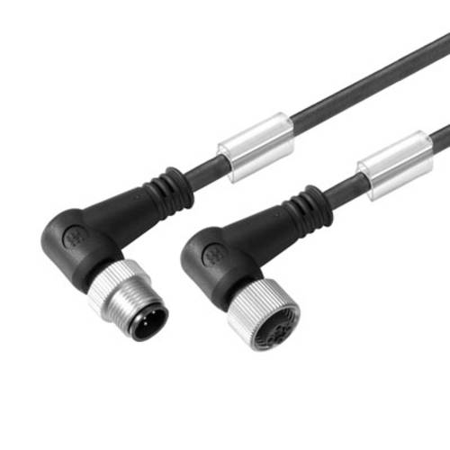 Thumbnail - Weidmüller 1906310150 Sensor-/Aktor-Steckverbinder, konfektioniert M12 Stecker, gewinkelt, Buchse, gewinkelt 1.50 m Polz...