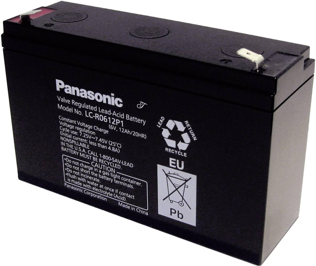 Panasonic LC-R0612P PB Blei Akku 6 Volt, 12 Ah-3