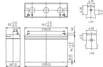 Panasonic LC-R0612P PB Blei Akku 6 Volt, 12 Ah-4