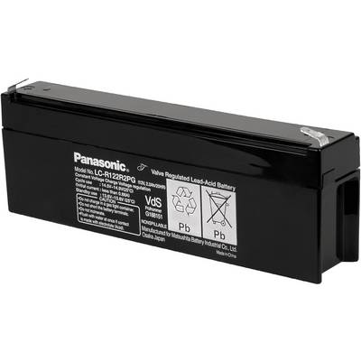 Panasonic 12 V 2,2 Ah LC-R122R2PG Bleiakku 12 V 2.2 Ah Blei-Vlies (AGM) (B x H x T) 177 x 60 x 34 mm Flachstecker 4.8 mm-3