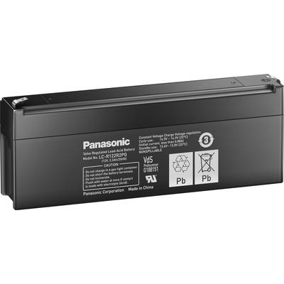 Panasonic 12 V 2,2 Ah LC-R122R2PG Bleiakku 12 V 2.2 Ah Blei-Vlies (AGM) (B x H x T) 177 x 60 x 34 mm Flachstecker 4.8 mm-0