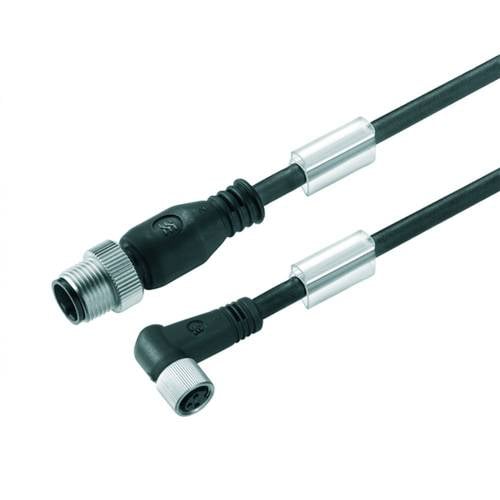 Weidmüller 9456670500 Sensor-/Aktor-Steckverbinder, konfektioniert M12 Stecker, gerade, Buchse, gewinkelt 5.00 m Polzahl...