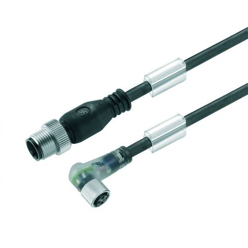 Weidmüller 9457760090 Sensor-/Aktor-Steckverbinder, konfektioniert M12 Stecker, gerade, Buchse, gewinkelt 0.90 m Polzahl...