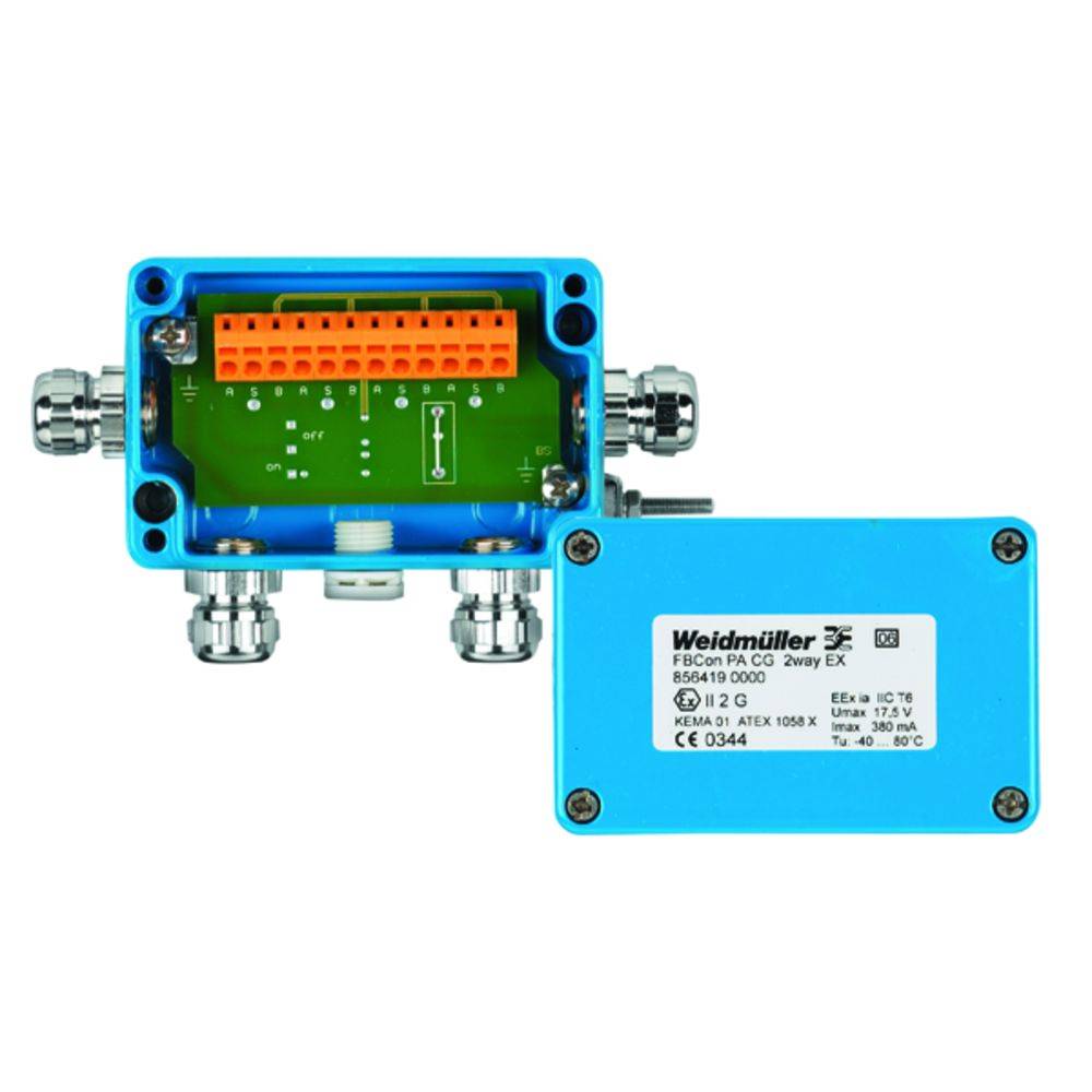 Weidmüller FBCON PA CG 2WAY EX 8564190000 Sensor/Aktorbox passiv PROFIBUS-PA Standardverteiler EEx(ia) 1 St. Piece