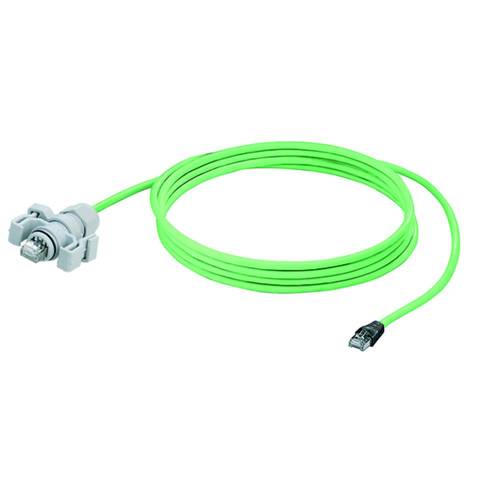 Weidmüller 8829630000 RJ45 Netzwerkkabel, Patchkabel CAT 5e SF/UTP 5.00 m Grün Flammwidrig, mit Rastnasenschutz 1 St.